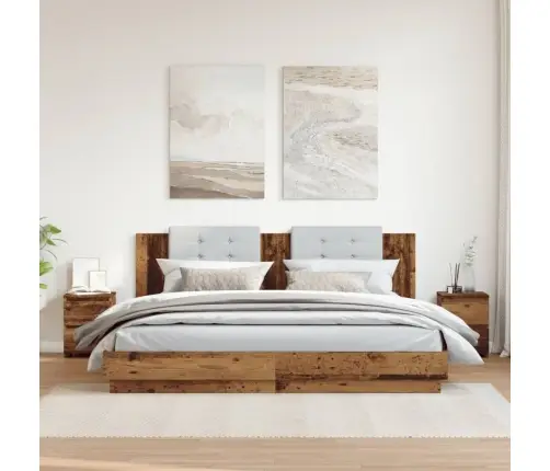 Naktsskapīši, 2 Gab., Veca Koka, 30X30X40 Cm, Inženierijas Koks Vidaxl