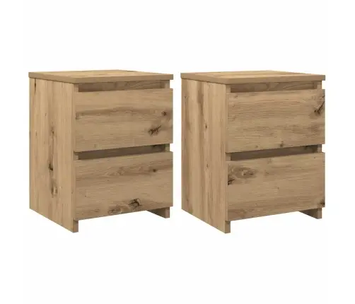 Naktsskapīši, 2 Gab., Koka Krāsa, 30X30X40Cm, Inženierijas Koks Vidaxl