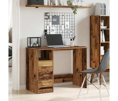 Rakstāmgalds, Veca Koka, 102X76X50 Cm, Inženierijas Koks Vidaxl