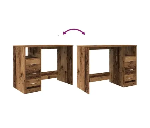 Rakstāmgalds, Veca Koka, 102X76X50 Cm, Inženierijas Koks Vidaxl