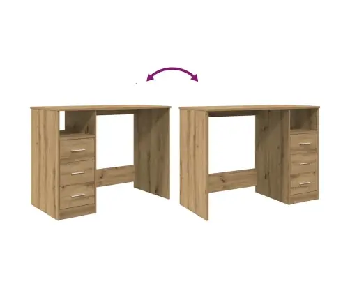Kirjutuslaud Artisan Oak 102X76X50 Cm Engineered Wood