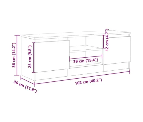Telerikapp Old Wood 102X30X36 Cm Engineered Wood Telerikapp Old Wood 102X30X36 Cm Engineered Wood