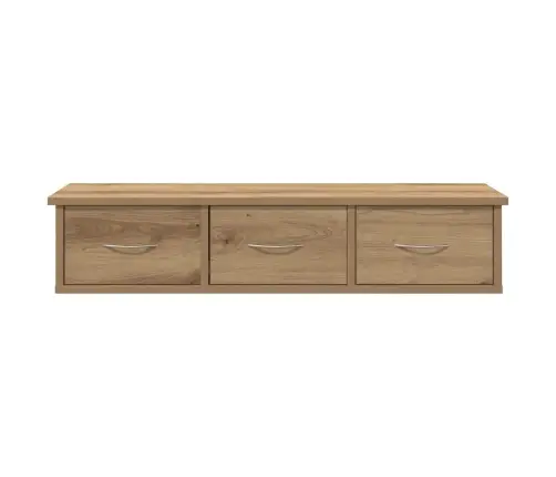 Sienas Skapītis, Koka Krāsa, 88X26X18,5 Cm, Inženierijas Koks Vidaxl