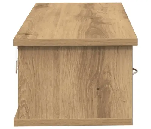 Sienas Skapītis, Koka Krāsa, 88X26X18,5 Cm, Inženierijas Koks Vidaxl