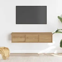 Sienas Skapītis, Koka Krāsa, 88X26X18,5 Cm, Inženierijas Koks Vidaxl