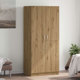 Skapis, Koka Krāsa, 90X52X200 Cm, Inženierijas Koks Vidaxl