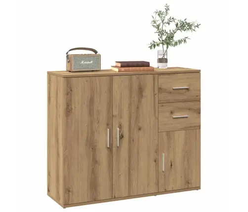 Kumode, Koka Krāsa, 91X29,5X75 Cm, Inženierijas Koks Vidaxl