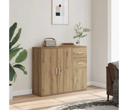 Kumode, Koka Krāsa, 91X29,5X75 Cm, Inženierijas Koks Vidaxl