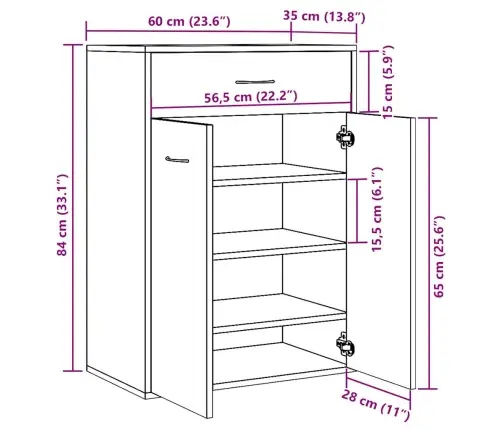 Spintelė Batams, Medienos, 60X35X84cm Apdirbta Mediena