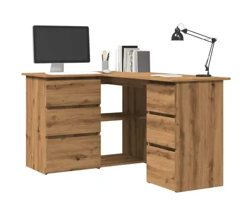 Stūra Rakstāmgalds Artisan Ozols 145X100X76Cm Inženierijas Koks Vidaxl