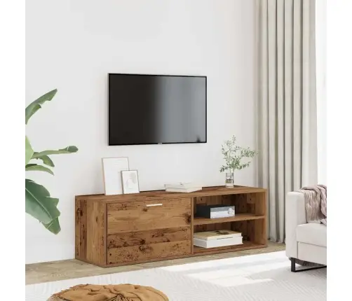 Tv Skapītis, Veca Koka, 120X34X37 Cm, Skaidu Plāksne Vidaxl
