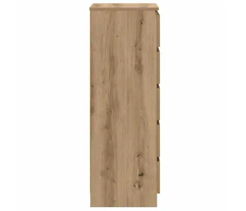 Atvilktņu Plaukts, Koka Krāsa, 60X36X103 Cm, Inženierijas Koks Vidaxl