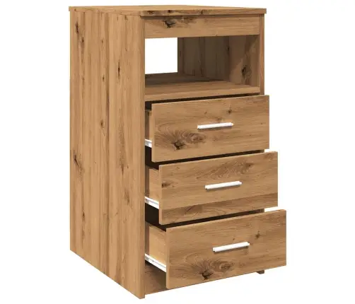 Atvilktņu Skapītis Ozola Amatnieks 40X50X76Cm Inženierijas Koks Vidaxl