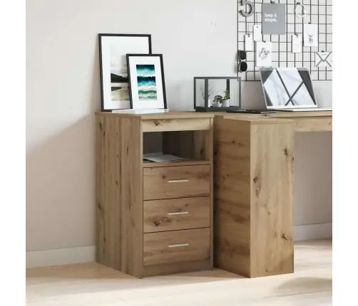 Atvilktņu Skapītis Ozola Amatnieks 40X50X76Cm Inženierijas Koks Vidaxl