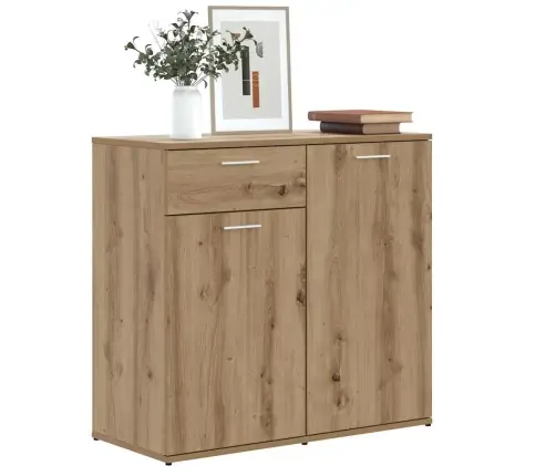 Kumode, Koka Krāsa, 80X36X75 Cm, Inženierijas Koks Vidaxl Kumode, Koka Krāsa, 80X36X75 Cm, Inženierijas Koks Vidaxl