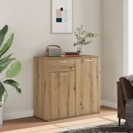 Kumode, Koka Krāsa, 80X36X75 Cm, Inženierijas Koks Vidaxl