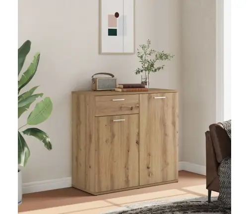 Kumode, Koka Krāsa, 80X36X75 Cm, Inženierijas Koks Vidaxl Kumode, Koka Krāsa, 80X36X75 Cm, Inženierijas Koks Vidaxl