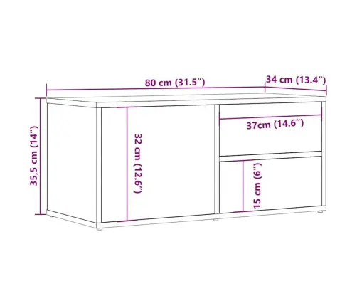 Telerikapp Artisan Tamm 80X34X35,5 Cm Ehituspuit