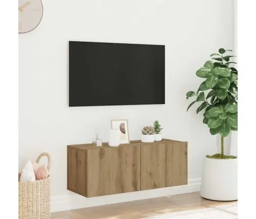 Sienas Televizora Skapis Artisan Ozols Inženierijas Koks Vidaxl