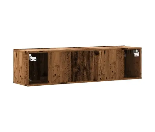 Sienas Tv Skapītis, Veca Koka, 120X30X30 Cm, Inženierijas Koks Vidaxl