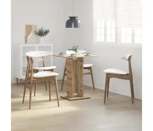 Bistro Galds, Koka Krāsa, 60X60X75 Cm, Inženierijas Koks Vidaxl