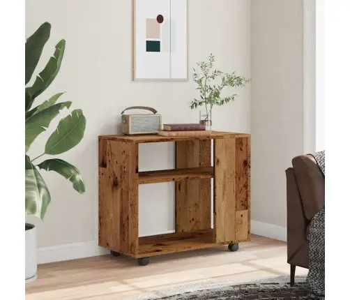 Sānu Galds Vecs Koks 70X35X55 Cm Inženierzinātne Koksne Vidaxl
