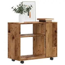 Sānu Galds Vecs Koks 70X35X55 Cm Inženierzinātne Koksne Vidaxl