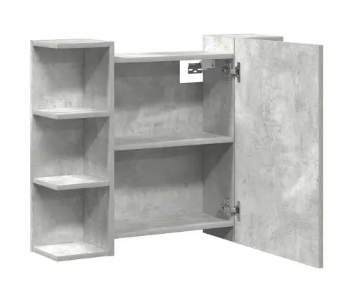 Vannitoa Peeglikapp Betoonhall 80X20,5X64 Cm Puitlaastplaat