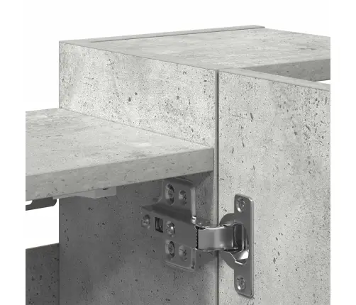 Vannitoa Peeglikapp Betoonhall 80X20,5X64 Cm Puitlaastplaat