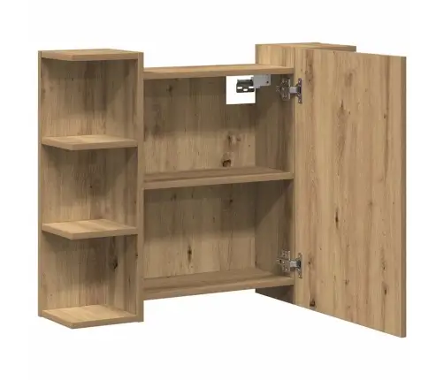 Vannasistabas Spoguļskapītis, Ozolkoka Amatnieks 80X20,5X64 Cm Vidaxl