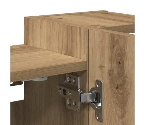 Vannasistabas Spoguļskapītis, Ozolkoka Amatnieks 80X20,5X64 Cm Vidaxl