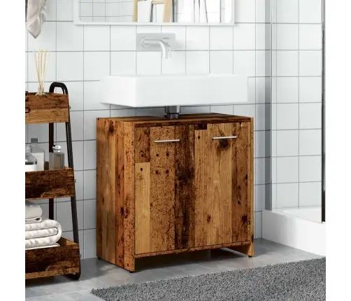 Izlietnes Skapītis, Veca Koka, 60X33X60 Cm, Inženierijas Koks Vidaxl