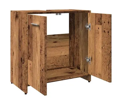 Izlietnes Skapītis, Veca Koka, 60X33X60 Cm, Inženierijas Koks Vidaxl