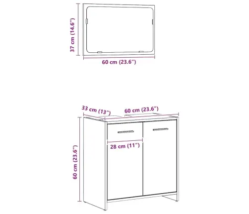 Peegliga Vannitoakapp Artisan Oak Engineered Wood Peegliga Vannitoakapp Artisan Oak Engineered Wood