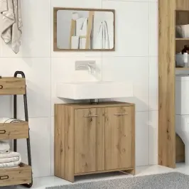 Vannas Istabas Skapis Spoguli Amatnieka Ozola Inženierijas Koks Vidaxl