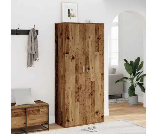 Apavu Skapis, Veca Koka, 80X39X178 Cm, Inženierijas Koks Vidaxl