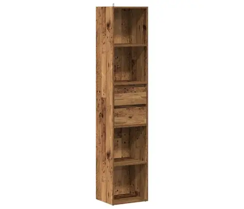 Grāmatu Skapis Old Wood 36X30X171 Cm Engineered Wood Vidaxl