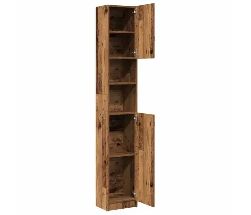 Vannasistabas Plaukts Veca Koka 32X25,5X190 Cm Skaidu Plāksne Vidaxl