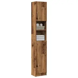 Vannasistabas Plaukts Veca Koka 32X25,5X190 Cm Skaidu Plāksne Vidaxl