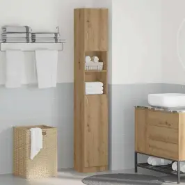 Vannas Istabas Skapītis, Ozolkoka Imitācija, 32X25,5X190 Cm, Inženierkoks Vidaxl
