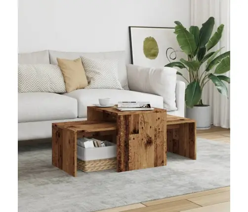 Kafijas Galdiņš, Veca Koka, 100X48X40 Cm, Konstruēts Koks Vidaxl