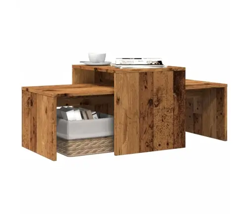 Kafijas Galdiņš, Veca Koka, 100X48X40 Cm, Konstruēts Koks Vidaxl