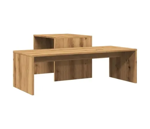 Kafijas Galdiņš, Koka Krāsa, 100X48X40 Cm, Konstruēts Koks Vidaxl