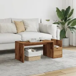 Kafijas Galdiņš, Veca Koka, 90X45X35 Cm, Konstruēts Koks Vidaxl
