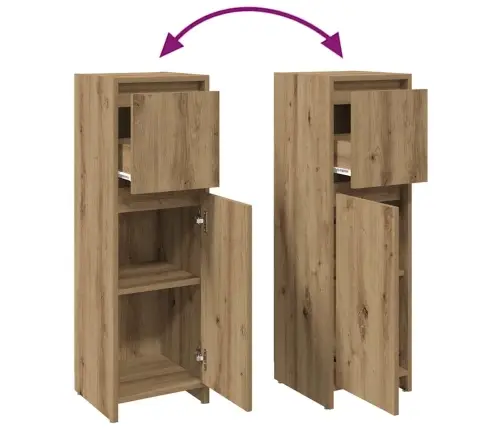 Vannitoakapp Artisan Tamm 30X30X95 Cm Ehituspuit