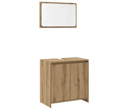 2-Daļīgs Vannasistabas Mēbeļu Komplekts, Koka Krāsa Vidaxl