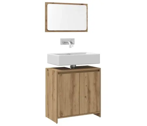 2-Daļīgs Vannasistabas Mēbeļu Komplekts, Koka Krāsa Vidaxl