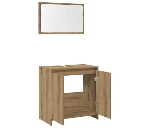 2-Daļīgs Vannasistabas Mēbeļu Komplekts, Koka Krāsa Vidaxl