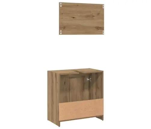 2-Daļīgs Vannasistabas Mēbeļu Komplekts, Koka Krāsa Vidaxl