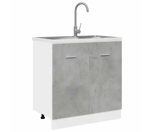 Valamukapp "Lyon", Betoonhall, 80 X 46 X 81,5 cm Töödeldud Puit